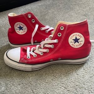 Red high top Converse